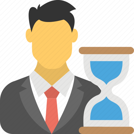 Business planning, business time frame, businessman and hourglass, deadline symbol, time management icon - Download on Iconfinder
