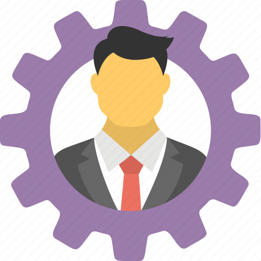Business planning, businessman and gear, male industrialist, male project manager, successful businessman icon - Download on Iconfinder