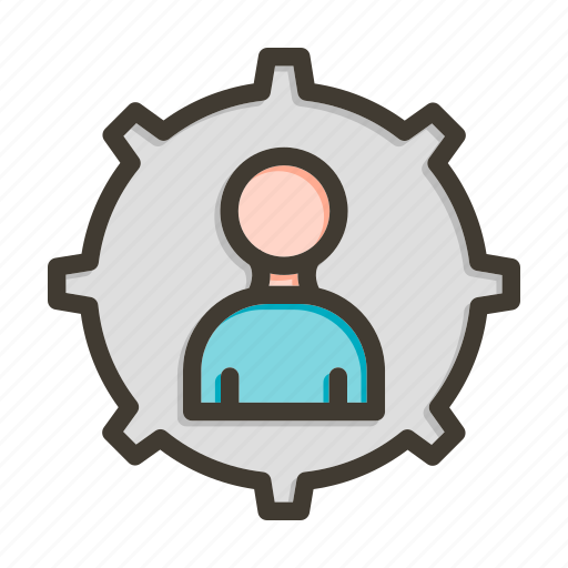 Management, work, cog, man, control icon - Download on Iconfinder