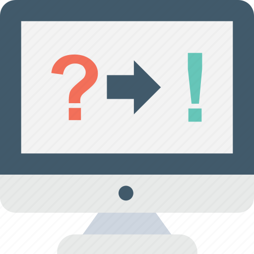 Enquiry, lcd, monitor, query, question icon - Download on Iconfinder