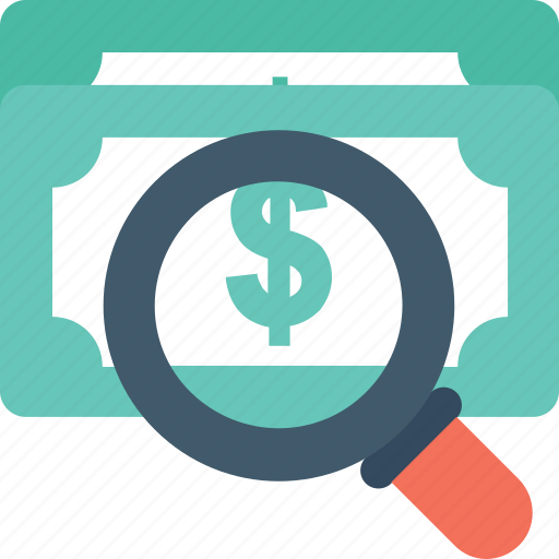 Dollar, finance, magnifier, money, search icon - Download on Iconfinder