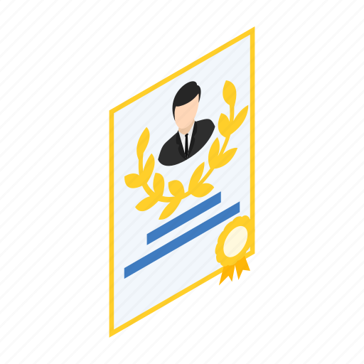 Award, best, business, certificate, employee, isometric, success icon - Download on Iconfinder