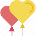 balloon, birthday, and, party, valentine, heart, shaped, celebration