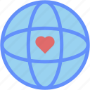 charity, heart, globe, love, and, romance, ecology, environment