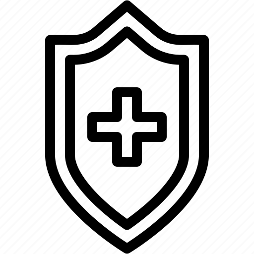 Shield, hospital, insurance, security, healthcare icon - Download on Iconfinder