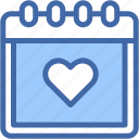 calendar, wedding, valentines, day, heart, donation