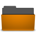 orange, folder, open