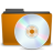 cd, folder, orange 
