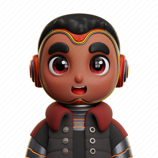 Boy, person, avatar, character, humanoid, robot, robotic 3D illustration - Download on Iconfinder