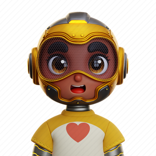 Person, avatar, character, humanoid, robot, robotic, girl 3D illustration - Download on Iconfinder