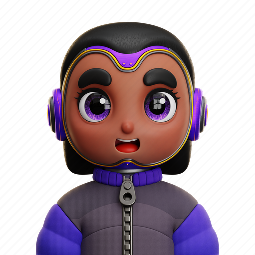 Female, humanoid, jacket, person, avatar, character, robot 3D illustration - Download on Iconfinder
