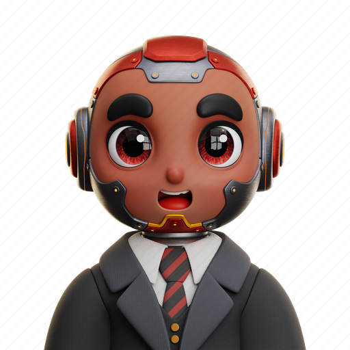 Humanoid, boy, suit, person, avatar, character, robot 3D illustration - Download on Iconfinder