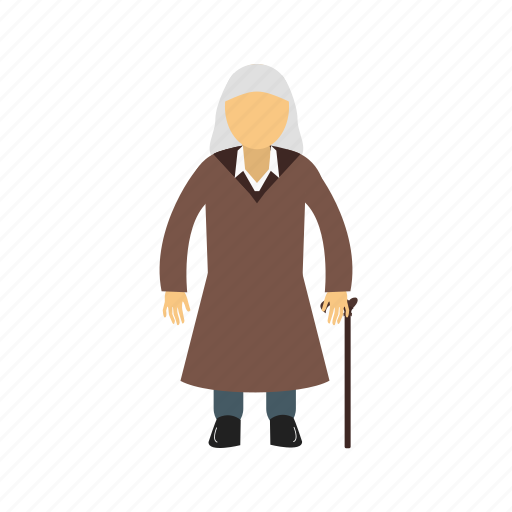 Elderly, female, old, person, portrait, senior, woman icon - Download on Iconfinder