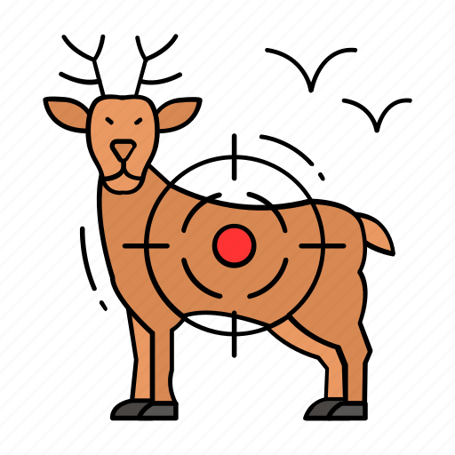 Moose, hunting, stag, target, deer, aim icon - Download on Iconfinder