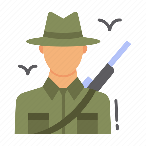Hunter, rifle, trapper, man, sniper, poacher, huntsman icon - Download on Iconfinder