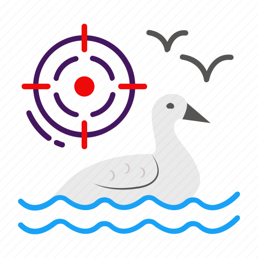 Target, duck, duck hunting, aim, aquatic birds icon - Download on Iconfinder