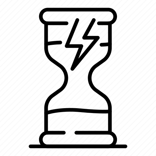 Clock, hourglass, internet, lightning, silhouette, texture, timer icon - Download on Iconfinder