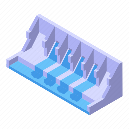 Water, power, dam, isometric icon - Download on Iconfinder
