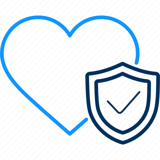 Heart protection, health, heart, insurance, life, protection, shield icon - Download on Iconfinder