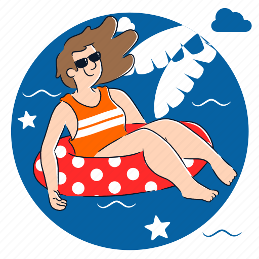 Pool, beach, float, summer, holiday, vacation, tourism illustration - Download on Iconfinder