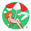 beach, summer, watermelon, umbrella, parasol, holiday, tropical, vacation, travel 
