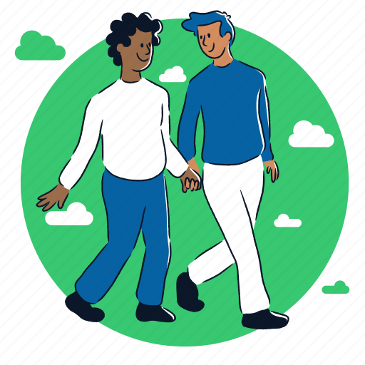 Holding, holding hands, gesture, touch, love, walking, lgbt illustration - Download on Iconfinder