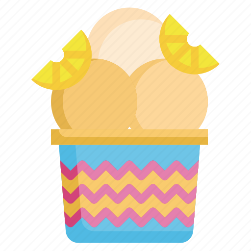 Cup, lemon, holidays, summer, dessert, ice cream icon - Download on Iconfinder