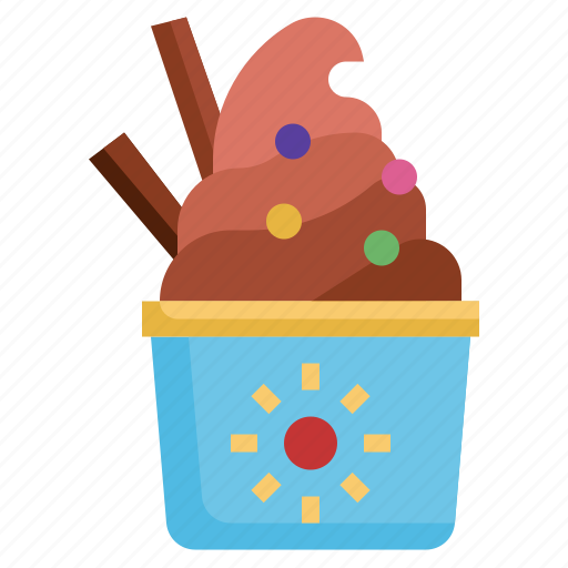 Soft, serve, cup, choco, summer, sweet, ice cream icon - Download on Iconfinder