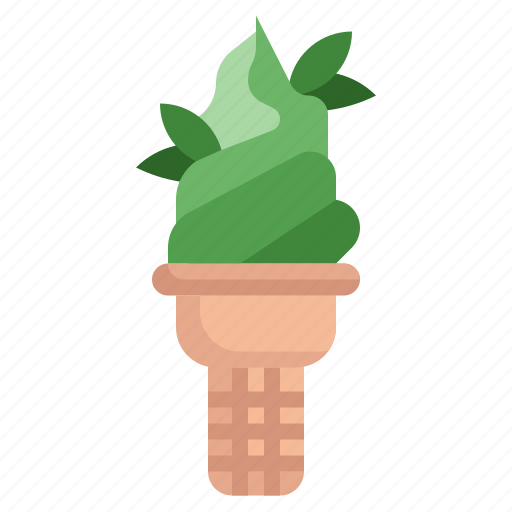 Soft, serve, green, tea, dessert, sweet, ice cream icon - Download on Iconfinder