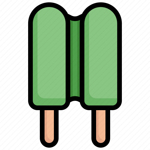 Double, popsicle, summertime, dessert, sweet, ice cream icon - Download on Iconfinder