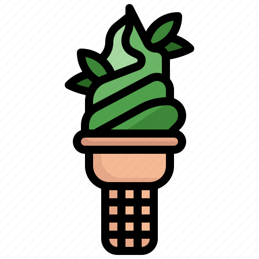 Soft, serve, summer, dessert, sweet, ice cream, green tea icon - Download on Iconfinder