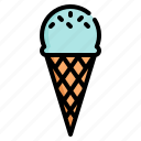 ice, cream, shop, cone, dessert, summertime, sweet, food, summer