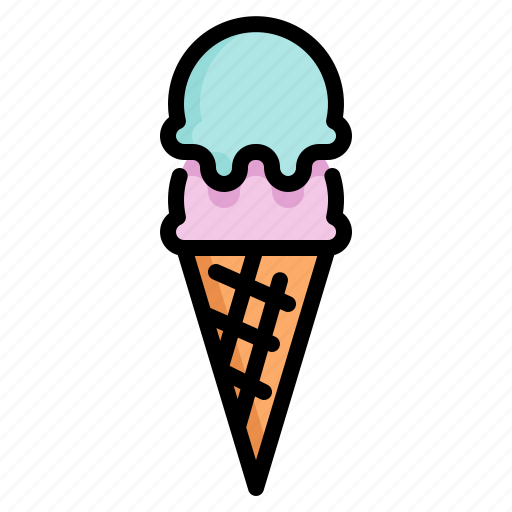 Ice, cream, cone, summer, dessert, sweet, food icon - Download on Iconfinder