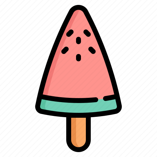 Popsicle, watermelon, ice, cream, summer, dessert, sweet icon - Download on Iconfinder