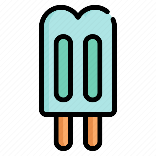 Popsicle, double, ice, cream, dessert, stick, summertime icon - Download on Iconfinder