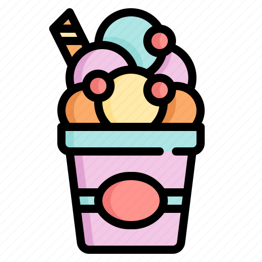 Ice, cream, bucket, cup, dessert icon - Download on Iconfinder