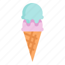 ice, cream, cone, summer, dessert, sweet, food