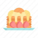 pancake, ice, cream, dessert, sweet