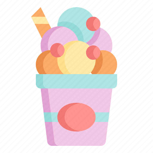 Ice, cream, bucket, cup, dessert icon - Download on Iconfinder