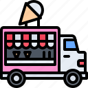 truck, car, ice, cream, food, cafe, shop