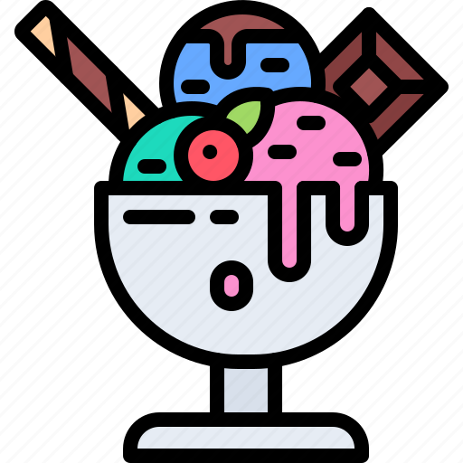 Ice, cream, chocolate, waffle, food, cafe, shop icon - Download on Iconfinder