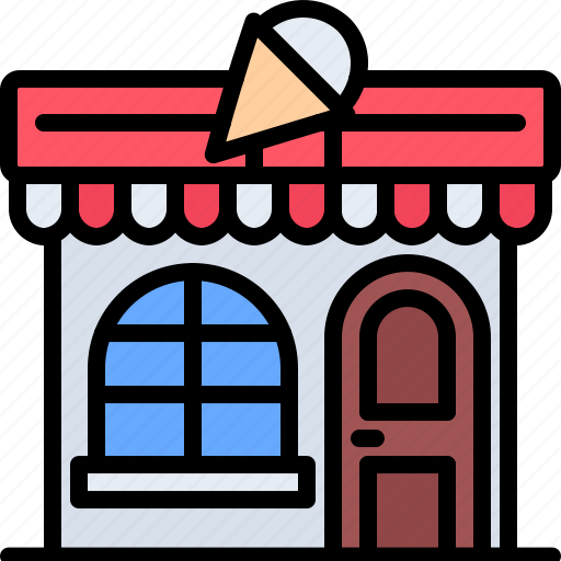 Building, ice, cream, food, cafe, shop icon - Download on Iconfinder