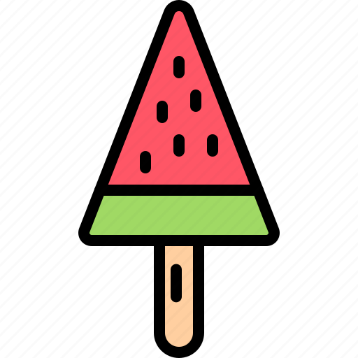 Ice, cream, stick, fruit, watermelon, food, cafe icon - Download on Iconfinder