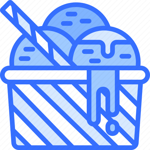 Ice, cream, box, waffle, food, cafe, shop icon - Download on Iconfinder
