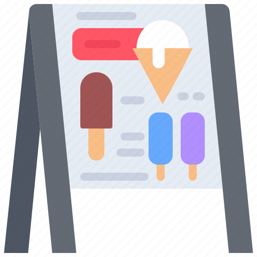 Menu, stand, ice, cream, food, cafe, shop icon - Download on Iconfinder