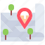 map, pin, location, tree, ice, cream, food, cafe, shop 