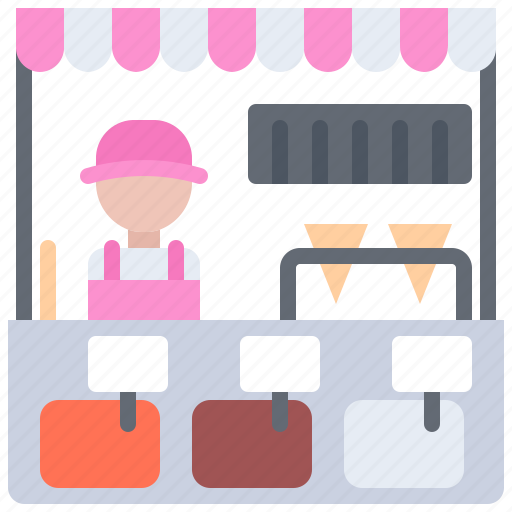 Building, ice, cream, seller, stand, food, cafe icon - Download on Iconfinder
