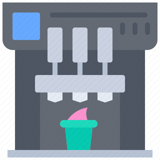 Ice, cream, machine, glass, food, cafe, shop icon - Download on Iconfinder