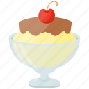 dessert, gelato, vanilla choc ice-cream, vanilla chocolate ice cream, vanilla sundae