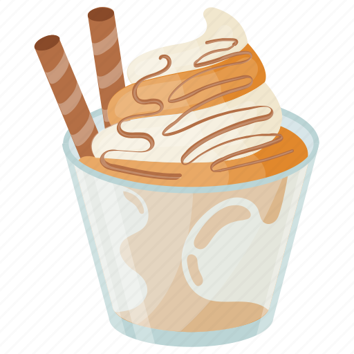 Caramel ice-cream, peanut butter dessert, peanut butter ice-cream, peanut butter sundae, sundae icon - Download on Iconfinder